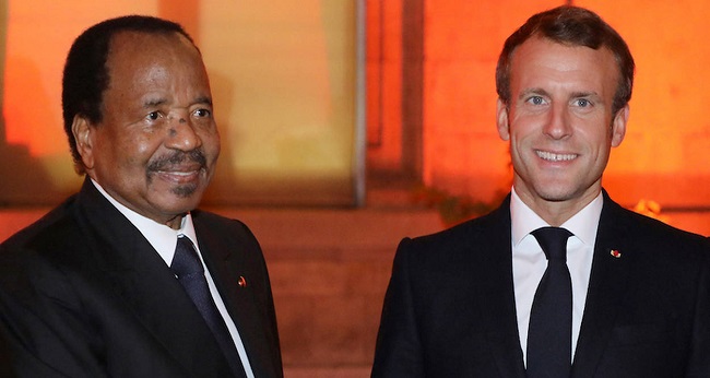 Rencontre des présidents Biya et Macron au Cameroun