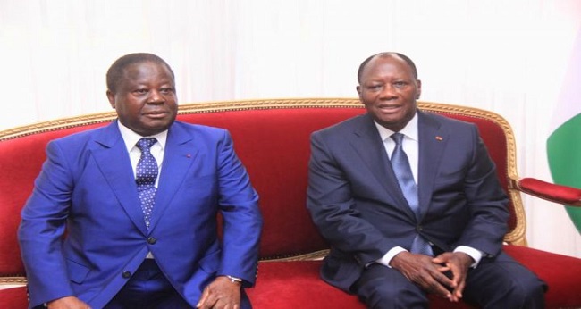 L'opposant Henri Konan Bédié chez Ouattara