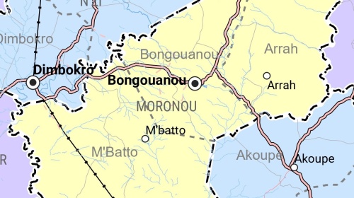 Carte régionale du Moronou