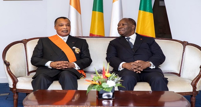 Visite du président Sassou en Côte d'Ivoire