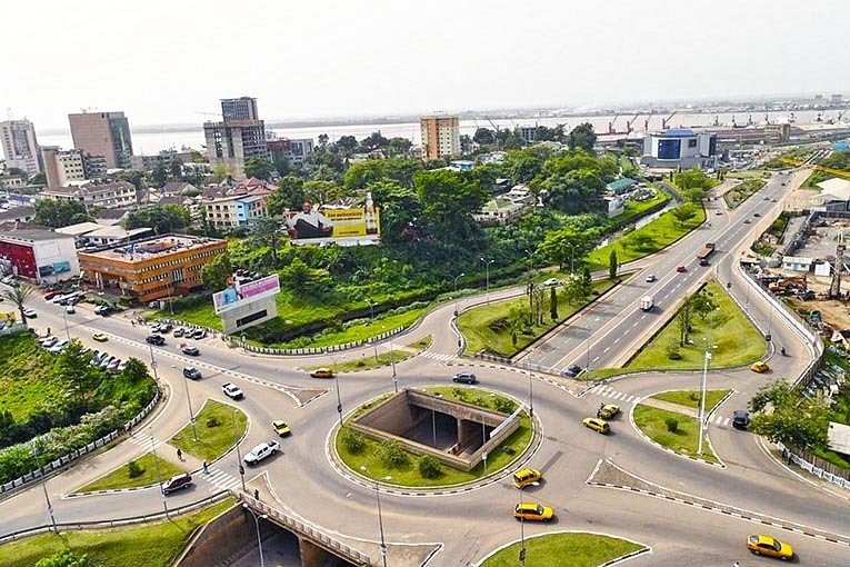 Vue aérienne de Douala, capitale du Cameroun
