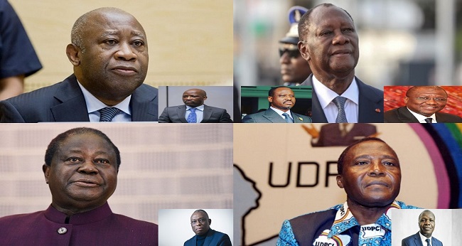 Les leaders politiques ivoiriens et leurs poulains
