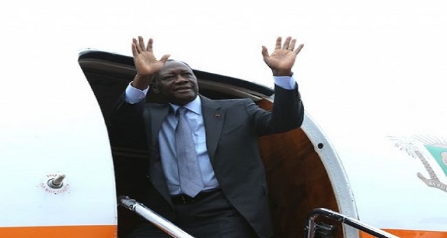 Le président Alassane Ouattara en tournée en France