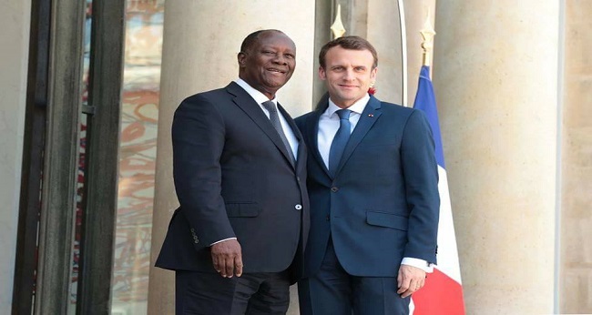 Ouattara et Macron à l'Elysée