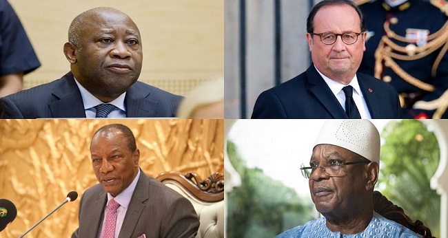 Laurent Gbagbo, François Hollande, Alpha Condé et IBK