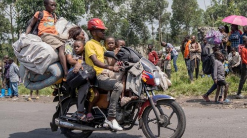 populations fuyant les rebelles en RD Congo