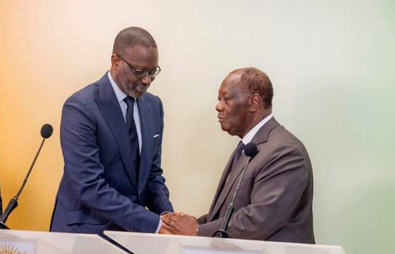 Rencontre entre les présidents Thiam et Ouattara