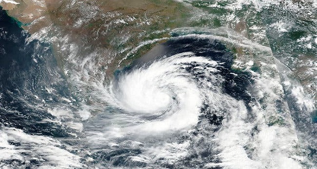 Vue satellitaire du super cyclone Amphan