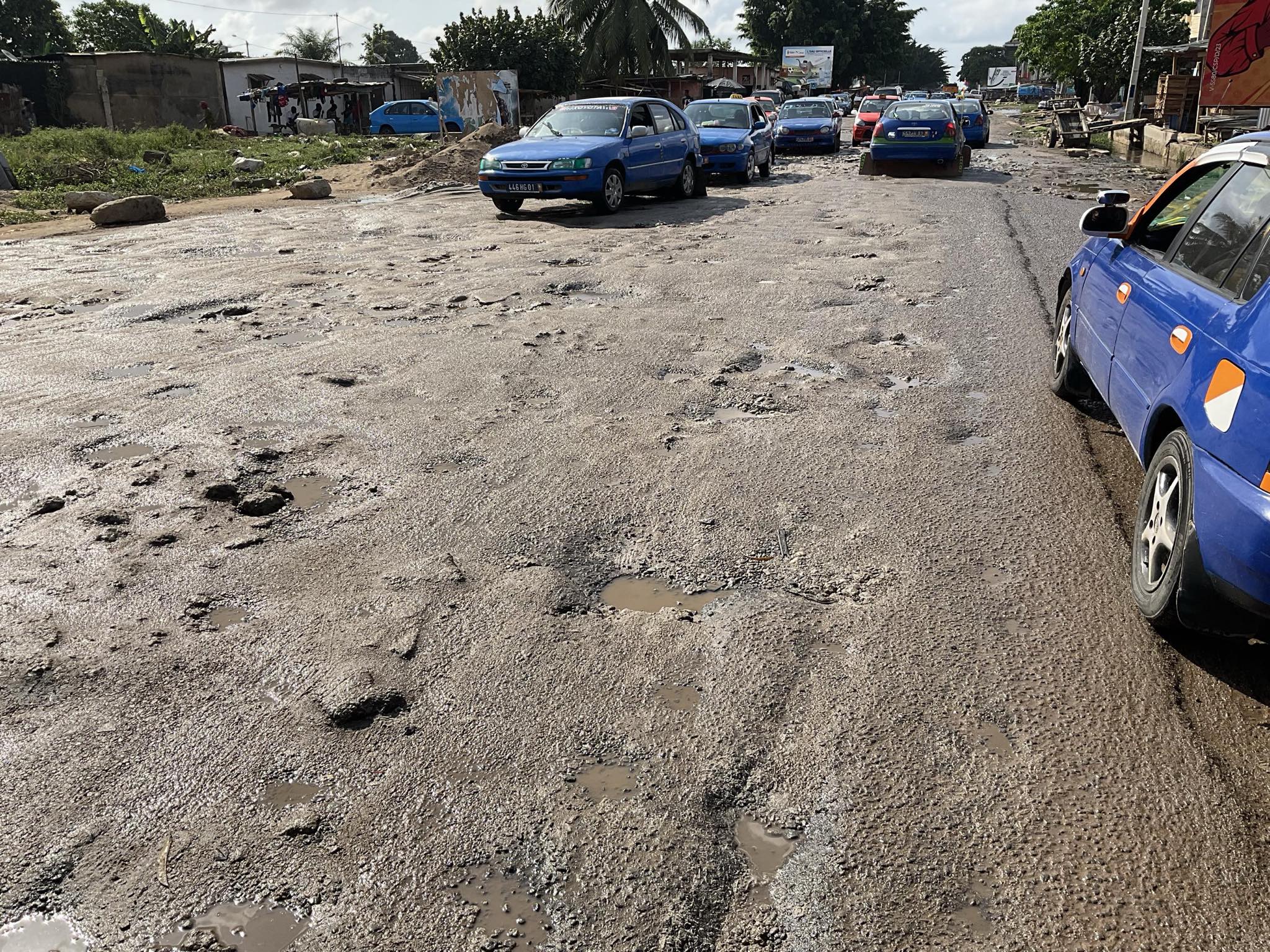 Route détruite à Yopougon